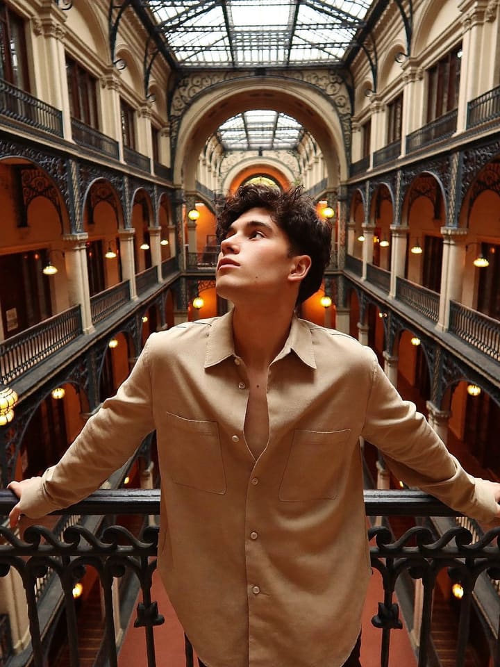 Lean on the iron rail, look up at Bradbury Building